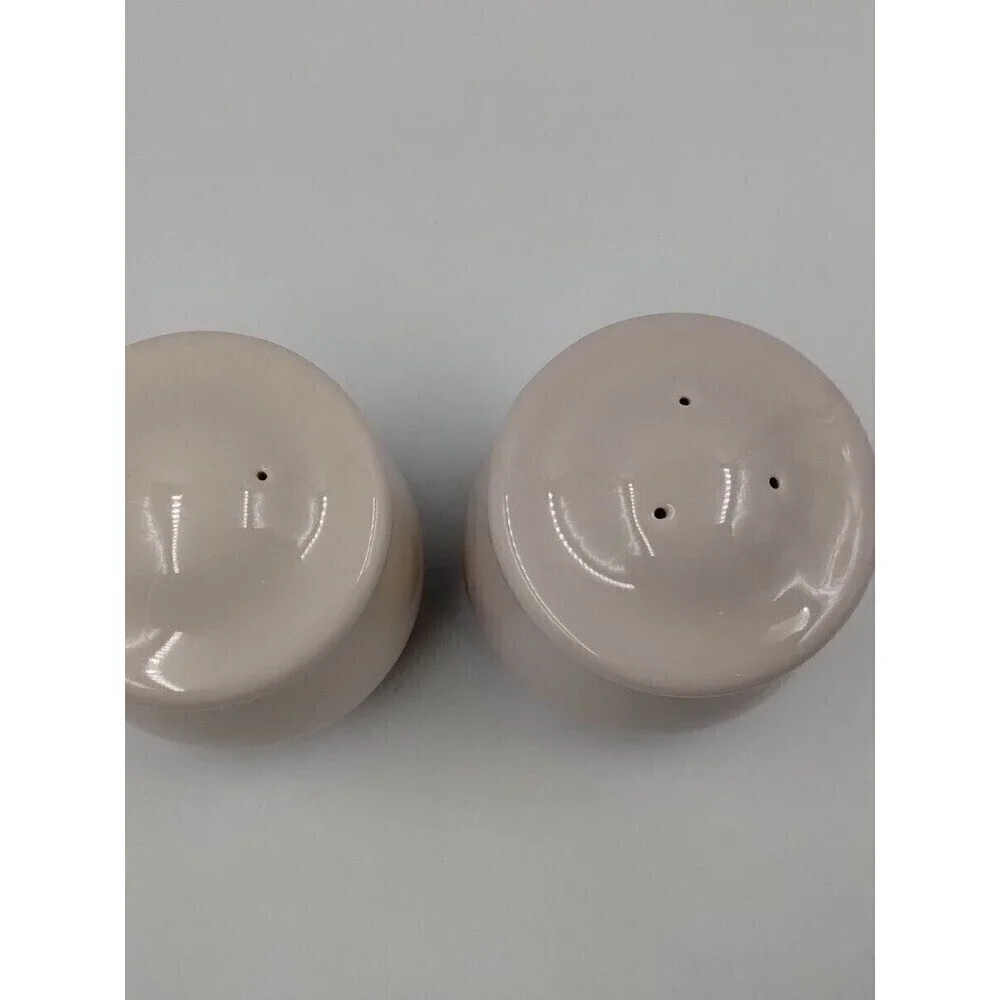 Pfalzgraff Sunrise Pink  Blue Ivory Colored Salt and Pepper Shakers w/Stoppers